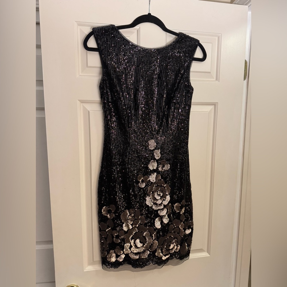 Decode sequin black and gold mini dress